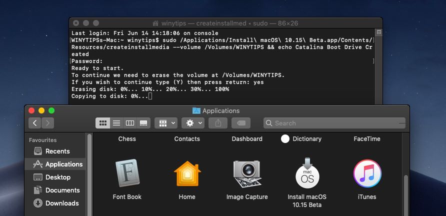 macos catalina usb installer