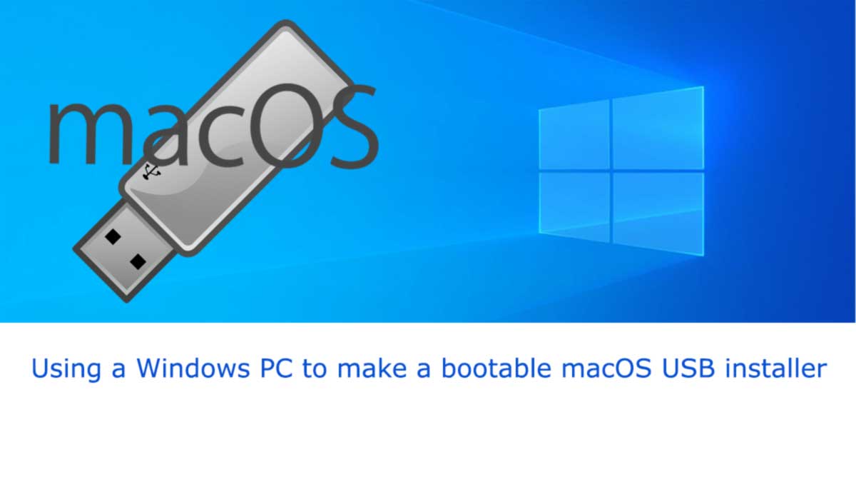 make windows install usb macos