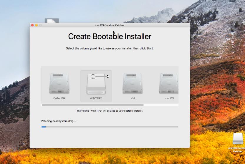Bootable macOS Catalina installer unsupported Mac