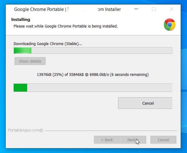 download google chrome portable