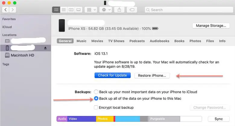 update iPhone software offline