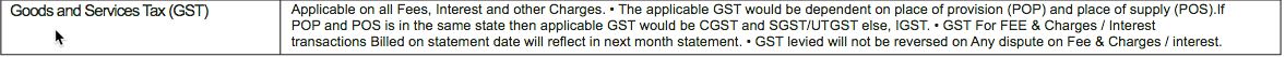 IGST VPS RATE 18 HDFC Credit card