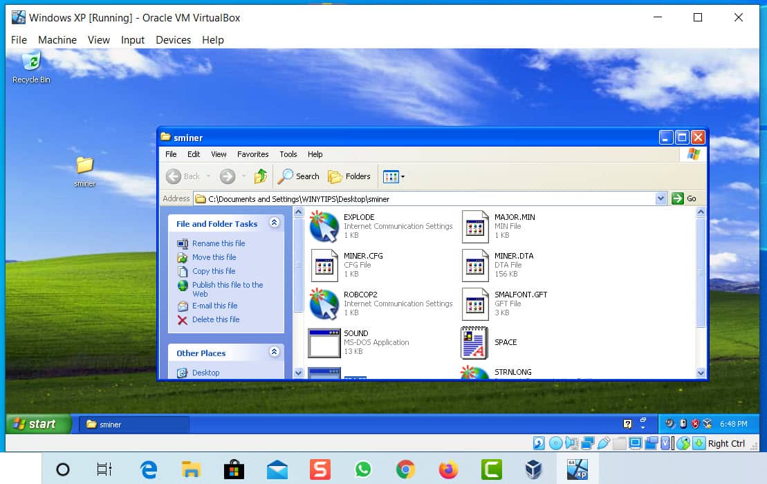 how to use virtualbox to play old win games