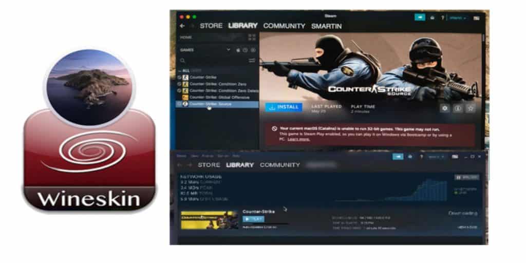 WineSkin Catalina Play 32-bit Steam Games