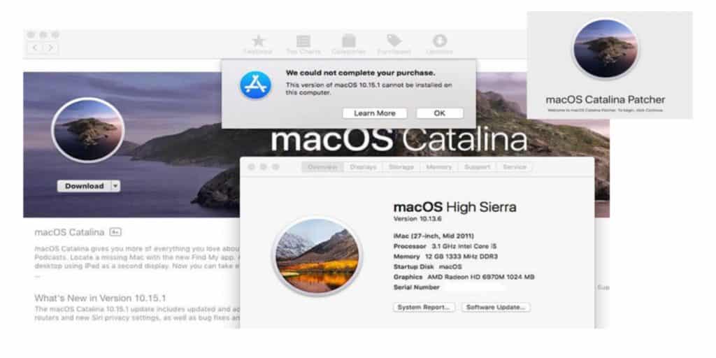 This version of macOS 10.15 cannot be installed