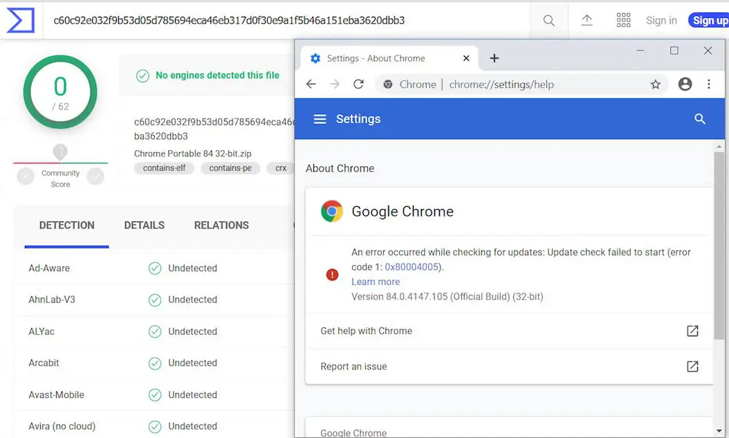 Chrome portable 84