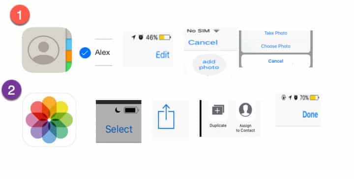 add contact photo iPhone