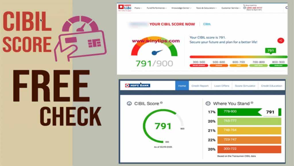 HDFC CIBIL score free
