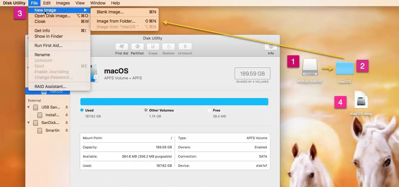 Convert Install macOS installer app to DMG
