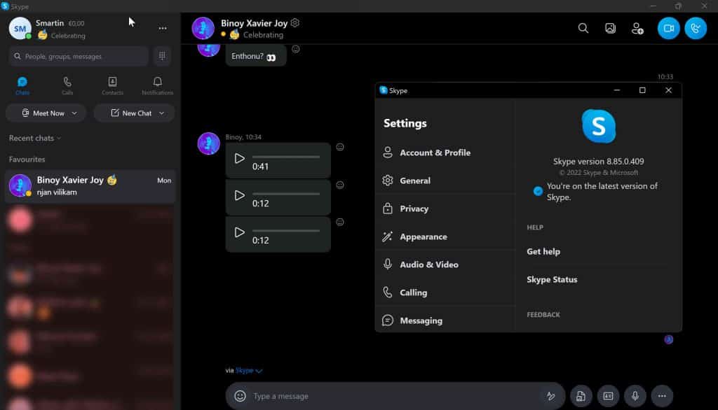 Skype  installer for Windows