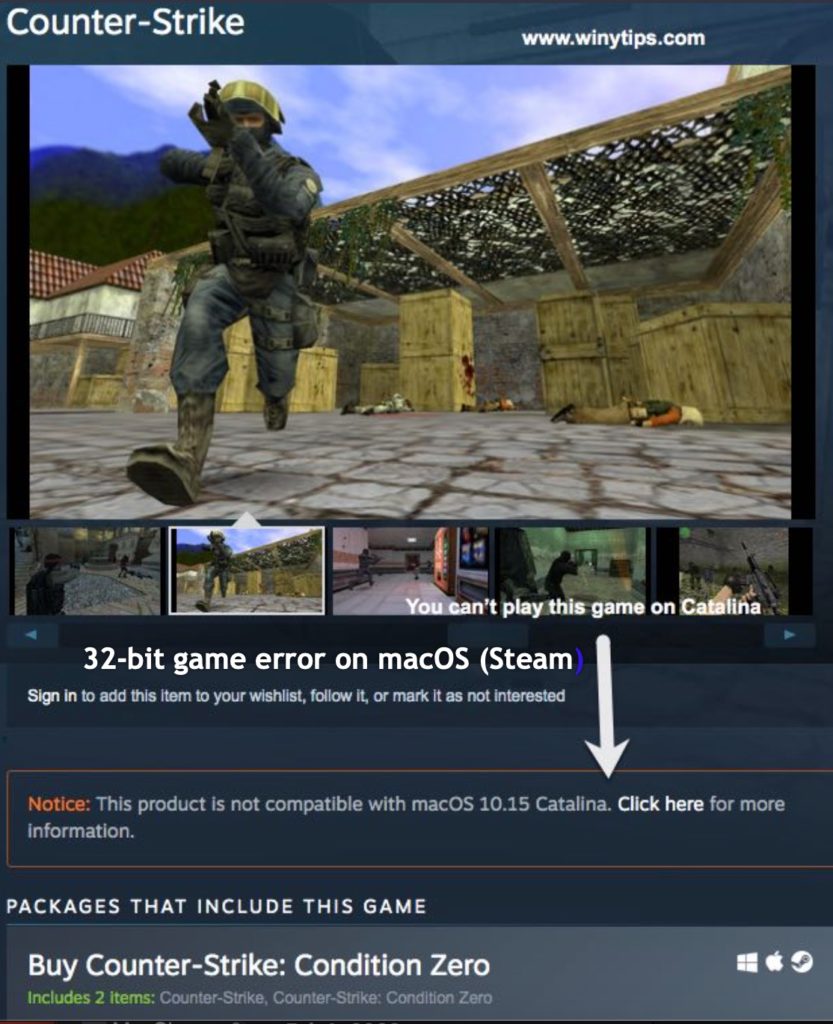 Can't run play 32-bit games (Steam) on macOS