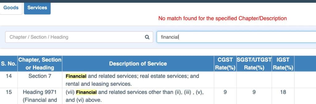 igst charge credit card EMI service fee